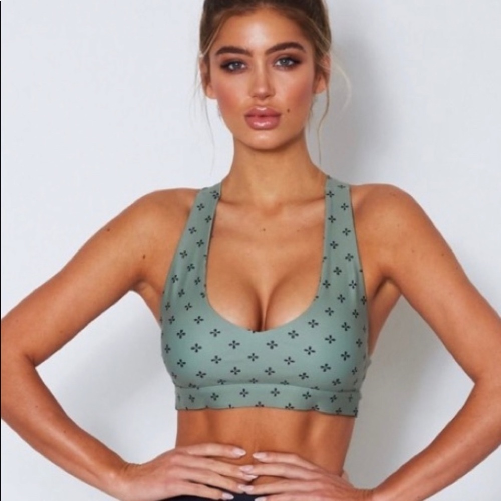 Sarahs Day White Fox Black Olive Jasmine Bra